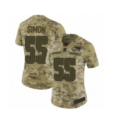Women's New England Patriots #55 John Simon Limited Camo 2018 Salute to Service Football Jersey