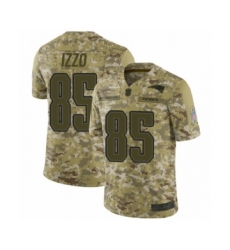 Men's New England Patriots #85 Ryan Izzo Limited Camo 2018 Salute to Service Football Jersey
