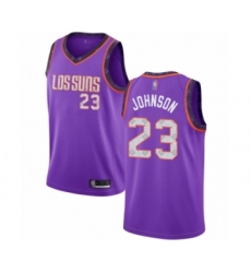 Men's Phoenix Suns #23 Cameron Johnson Authentic Purple Basketball Jersey - 2018 19 City Edition
