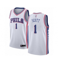 Women's Philadelphia 76ers #1 Mike Scott Swingman White Basketball Jersey - Association Edition