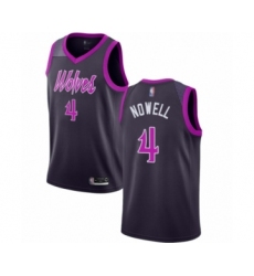 Youth Minnesota Timberwolves #4 Jaylen Nowell Swingman Purple Basketball Jersey - City Edition