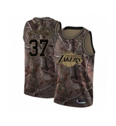 Men's Los Angeles Lakers #37 Kostas Antetokounmpo Swingman Camo Realtree Collection Basketball Jersey