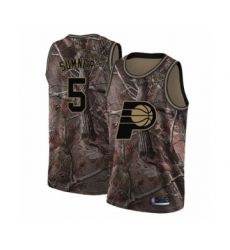 Men's Indiana Pacers #5 Edmond Sumner Swingman Camo Realtree Collection Basketball Jersey