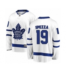 Men's Toronto Maple Leafs #19 Jason Spezza Authentic White Away Fanatics Branded Breakaway Hockey Jersey