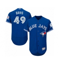 Men's Toronto Blue Jays #49 Jonathan Davis Blue Alternate Flex Base Authentic Collection Baseball Player Jersey