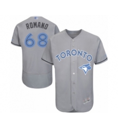 Men's Toronto Blue Jays #68 Jordan Romano Authentic Gray 2016 Father's Day Fashion Flex Base Baseball Player Jersey