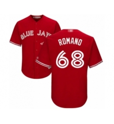 Youth Toronto Blue Jays #68 Jordan Romano Authentic Scarlet Alternate Baseball Player Jersey