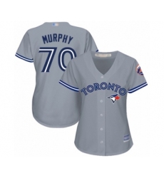 Women's Toronto Blue Jays #70 Patrick Murphy Authentic Grey Road Baseball Player Jersey