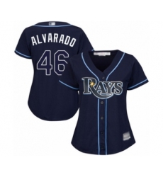 Women's Tampa Bay Rays #46 Jose Alvarado Authentic Navy Blue Alternate Cool Base Baseball Player Jersey