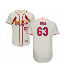Men's St. Louis Cardinals #63 Edmundo Sosa Cream Alternate Flex Base Authentic Collection Baseball Player Jersey