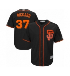 Youth San Francisco Giants #37 Joey Rickard Authentic Black Alternate Cool Base Baseball Player Jersey