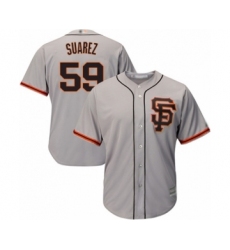 Youth San Francisco Giants #59 Andrew Suarez Authentic Grey Road 2 Cool Base Baseball Player Jersey