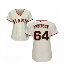 Women's San Francisco Giants #64 Shaun Anderson Authentic Cream Home Cool Base Baseball Player Jersey