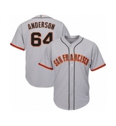 Youth San Francisco Giants #64 Shaun Anderson Authentic Grey Road Cool Base Baseball Player Jersey