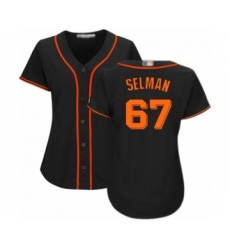 Women's San Francisco Giants #67 Sam Selman Authentic Black Alternate Cool Base Baseball Player Jersey