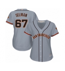 Women's San Francisco Giants #67 Sam Selman Authentic Grey Road Cool Base Baseball Player Jersey