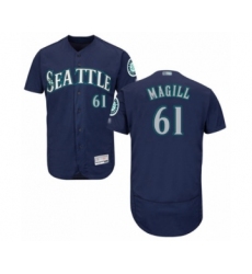 Men's Seattle Mariners #61 Matt Magill Navy Blue Alternate Flex Base Authentic Collection Baseball Player Jersey