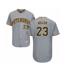 Men's Pittsburgh Pirates #23 Mitch Keller Grey Road Flex Base Authentic Collection Baseball Player Jersey