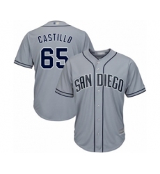 Women's San Diego Padres #65 Jose Castillo Authentic Grey Road Cool Base Baseball Player Jersey