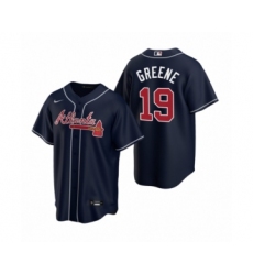 Women Atlanta Braves #19 Shane Greene Nike Navy 2020 Replica Alternate Jersey