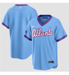 Men's Atlanta Braves Blank Powder Blue 2026 City Connect Stadium Stitched Baseball Jersey