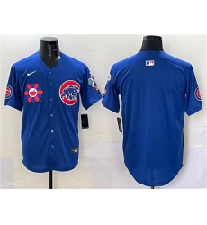 Men's Chicago Cubs Blank Royal 2025 Tokyo Series Limited Stitched Baseball Jersey