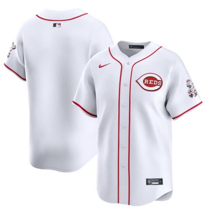 Men's Cincinnati Reds Blank White Home Limited Baseball Stitched Jersey