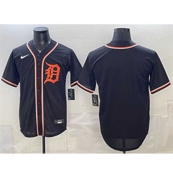 Men's Detroit Tigers Blank 2026 Fashion Replica Black Out Stitched Baseball Jersey