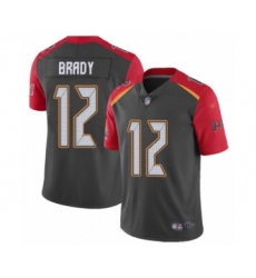 Men's Tampa Bay Buccaneers #12 Tom Brady Limited Gray Inverted Legend Football Jersey