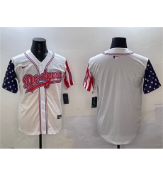 Men's Los Angeles Dodgers Blank White Limited Stitched Baseball Jersey