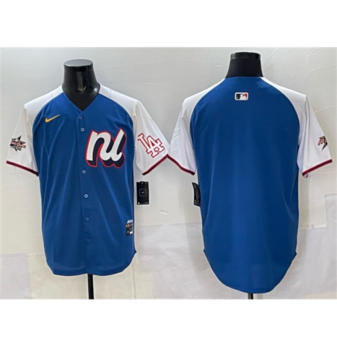 Men's National League Los Angeles Dodgers Blank Blue Alternate 2025 All-Star Edition Limited Stitched Baseball Jersey