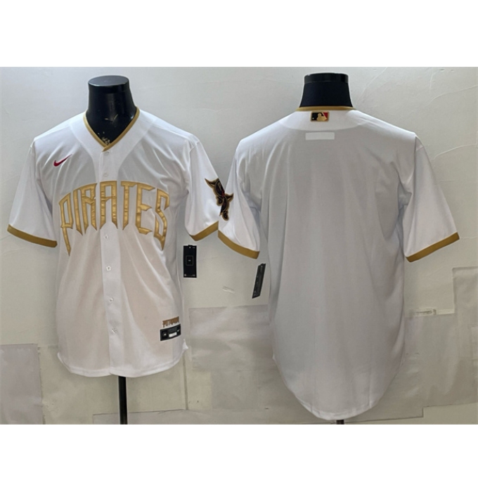 Men's Pittsburgh Pirates Blank White 2026 City Connect Stadium Stitched Baseball Jersey