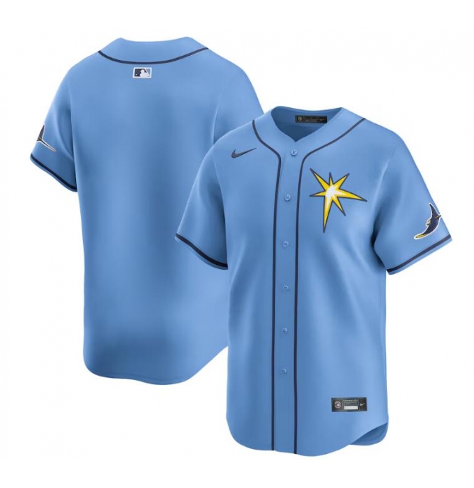 Men's Tampa Bay Rays Blank Light Blue Alternate Limited Stitched Baseball Jersey