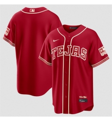 Men's Texas Rangers Blank Red 2026 City Connect Stadium Stitched Baseball Jersey