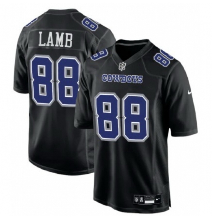 Men's Dallas Cowboys #88 CeeDee Lamb Nike Game Jersey Black Royal Blue Stitched Jersey