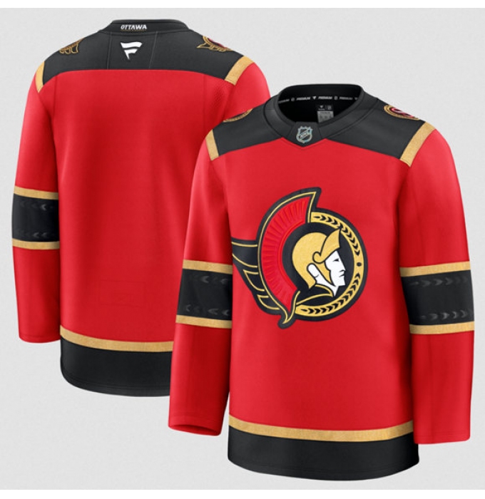 Men's Ottawa Senators Blank Red Alternate Stitched Hockey Jersey