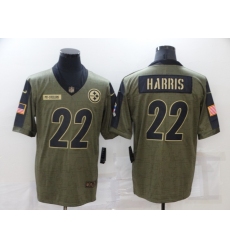 Men's Pittsburgh Steelers #22 Najee Harris Nike Olive 2021 Salute To Service Limited Player Jersey