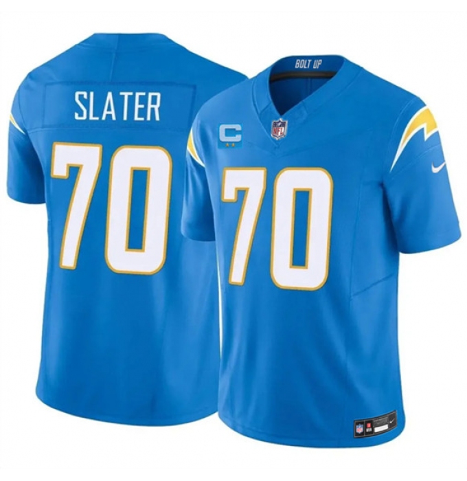 Men's Los Angeles Chargers #70 Rashawn Slater Blue 2026 F.U.S.E. 2-Star C Vapor Limited Football Stitched Jersey