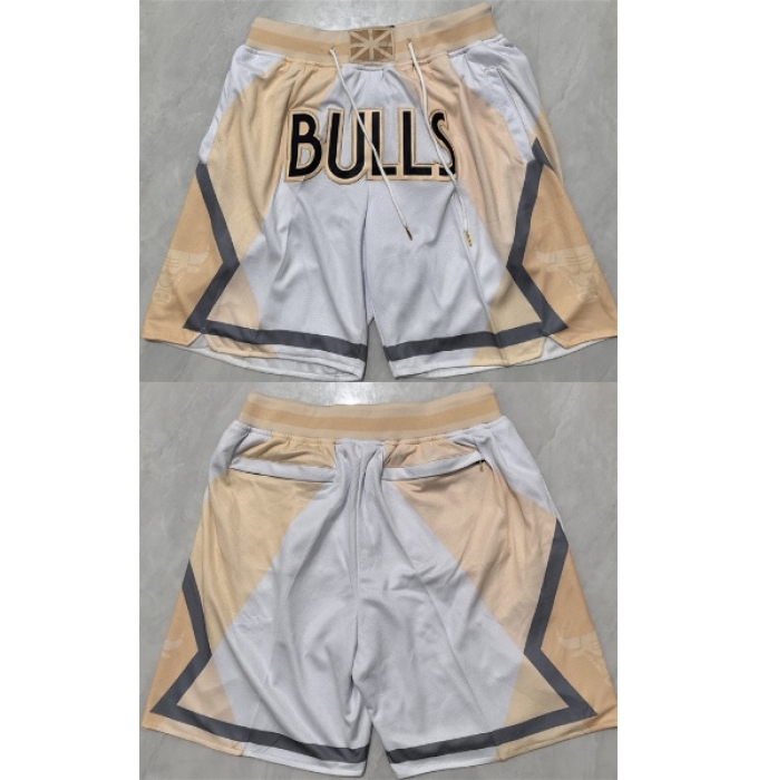 Men's Chicago Bulls White City Edition Shorts (Run Small)