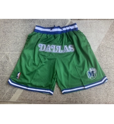 Men's Dallas Mavericks Green Juston retro Shorts