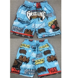 Men's Memphis Grizzlies Blue City Edition Shorts (Run Small)