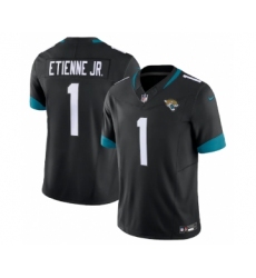 Men's Nike Jacksonville Jaguars #1 Travis Etienne Jr. Black 2023 F.U.S.E Vapor Untouchable Limited Football Stitched Jersey