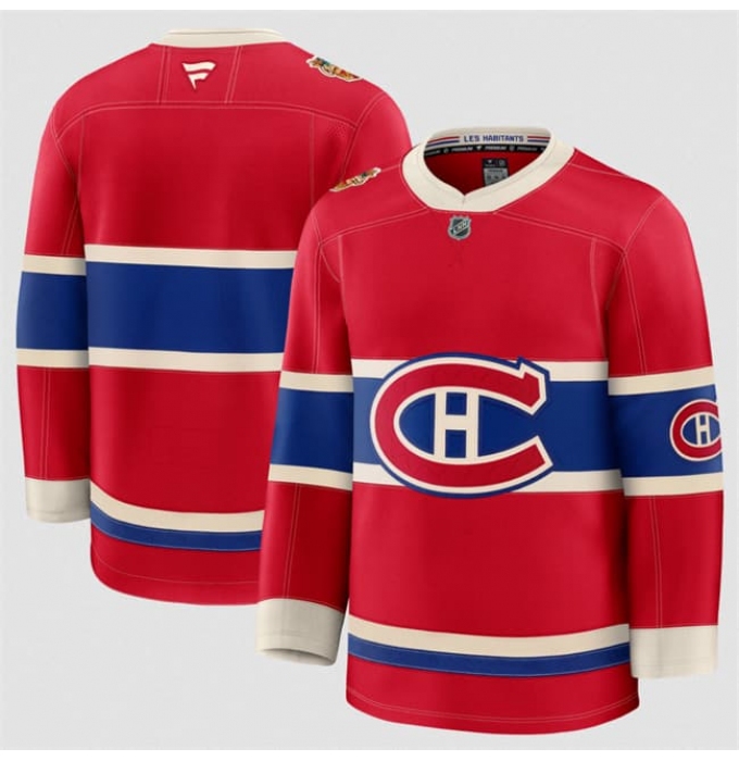 Men's Montreal Canadiens Blank Red 2026 Heritage Classic Premium Stitched Jersey