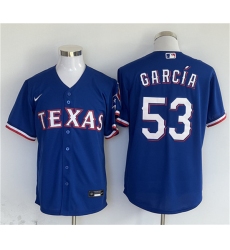 Men's Texas Rangers #53 Adolis Garcia Royal Cool Base Stitched Jersey