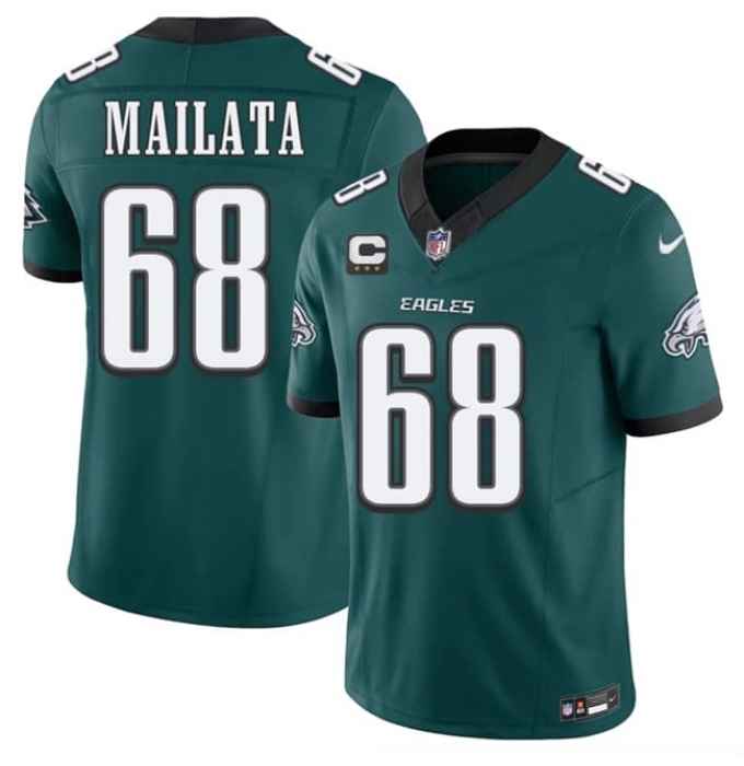 Men's Philadelphia Eagles #68 Jordan Mailata Green 2026 F.U.S.E. 3-Star C Vapor Untouchable Limited Football Stitched Jersey