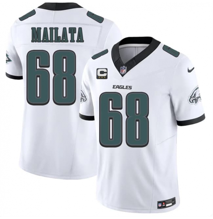 Men's Philadelphia Eagles #68 Jordan Mailata White 2026 F.U.S.E. 3-Star C Vapor Untouchable Limited Football Stitched Jersey
