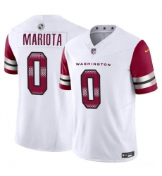 Men's Washington Commanders #0 Marcus Mariota White 2023 F.U.S.E. Vapor Limited Football Stitched Jersey