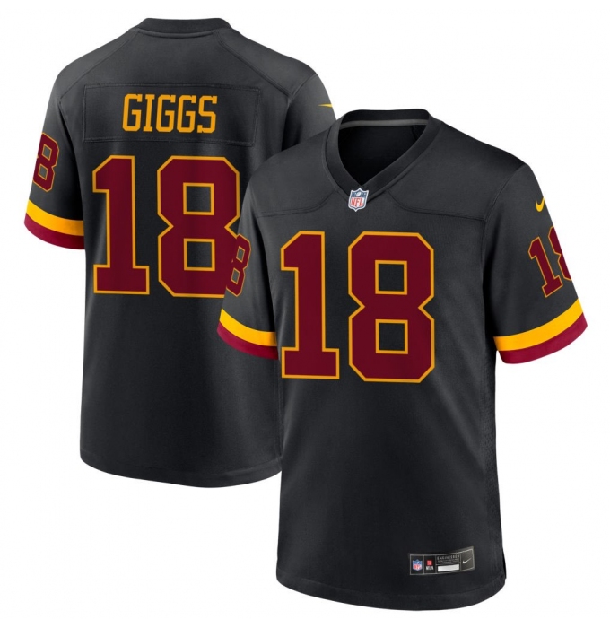 Men's Washington Commanders #18 Stephon Diggs Black 2026 Hail Raiser Alternate Vapor Limited Stitched Football Jersey