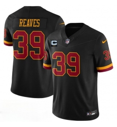 Men's Washington Commanders #39 Jeremy Reaves Black 2026 F.U.S.E. With 2-Star C Vapor Limited Football Stitched Jersey