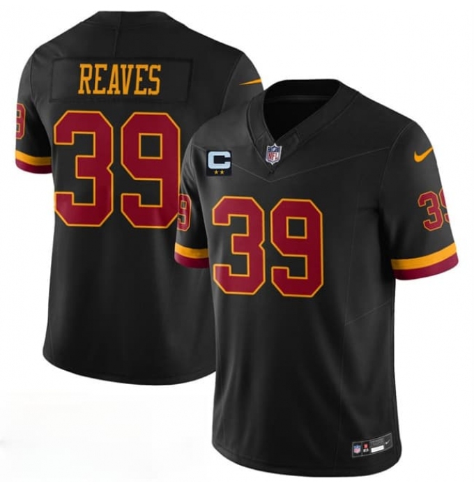 Men's Washington Commanders #39 Jeremy Reaves Black 2026 F.U.S.E. With 2-Star C Vapor Limited Football Stitched Jersey